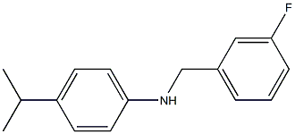 N-[(3-fluorophenyl)methyl]-4-(propan-2-yl)aniline Structure
