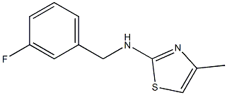 N-[(3-fluorophenyl)methyl]-4-methyl-1,3-thiazol-2-amine 구조식 이미지