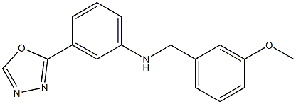 N-[(3-methoxyphenyl)methyl]-3-(1,3,4-oxadiazol-2-yl)aniline 구조식 이미지