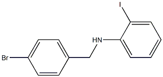 N-[(4-bromophenyl)methyl]-2-iodoaniline 구조식 이미지