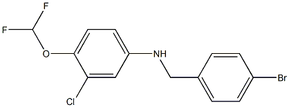 N-[(4-bromophenyl)methyl]-3-chloro-4-(difluoromethoxy)aniline 구조식 이미지