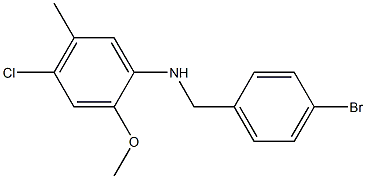 N-[(4-bromophenyl)methyl]-4-chloro-2-methoxy-5-methylaniline 구조식 이미지