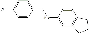 N-[(4-chlorophenyl)methyl]-2,3-dihydro-1H-inden-5-amine Structure