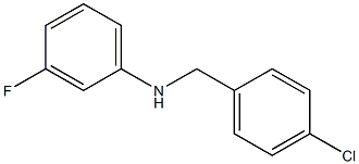 N-[(4-chlorophenyl)methyl]-3-fluoroaniline 구조식 이미지