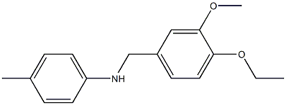 N-[(4-ethoxy-3-methoxyphenyl)methyl]-4-methylaniline 구조식 이미지