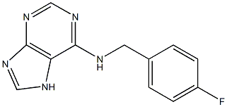 N-[(4-fluorophenyl)methyl]-7H-purin-6-amine 구조식 이미지