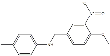 N-[(4-methoxy-3-nitrophenyl)methyl]-4-methylaniline 구조식 이미지