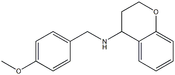 N-[(4-methoxyphenyl)methyl]-3,4-dihydro-2H-1-benzopyran-4-amine 구조식 이미지