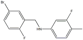 N-[(5-bromo-2-fluorophenyl)methyl]-3-fluoro-4-methylaniline 구조식 이미지