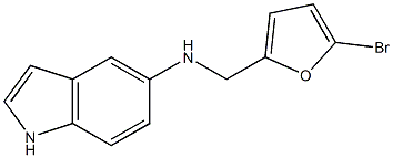 N-[(5-bromofuran-2-yl)methyl]-1H-indol-5-amine 구조식 이미지