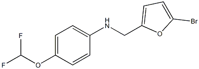 N-[(5-bromofuran-2-yl)methyl]-4-(difluoromethoxy)aniline Structure