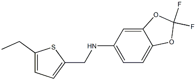 N-[(5-ethylthiophen-2-yl)methyl]-2,2-difluoro-2H-1,3-benzodioxol-5-amine 구조식 이미지