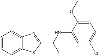 N-[1-(1,3-benzothiazol-2-yl)ethyl]-5-chloro-2-methoxyaniline 구조식 이미지