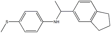 N-[1-(2,3-dihydro-1H-inden-5-yl)ethyl]-4-(methylsulfanyl)aniline 구조식 이미지