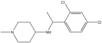 N-[1-(2,4-dichlorophenyl)ethyl]-1-methylpiperidin-4-amine 구조식 이미지