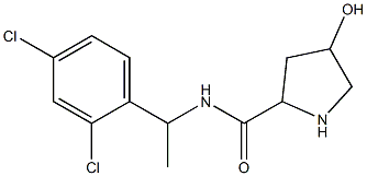 N-[1-(2,4-dichlorophenyl)ethyl]-4-hydroxypyrrolidine-2-carboxamide 구조식 이미지