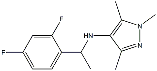 N-[1-(2,4-difluorophenyl)ethyl]-1,3,5-trimethyl-1H-pyrazol-4-amine 구조식 이미지