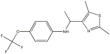 N-[1-(2,5-dimethyl-1,3-thiazol-4-yl)ethyl]-4-(trifluoromethoxy)aniline 구조식 이미지