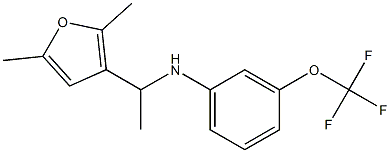 N-[1-(2,5-dimethylfuran-3-yl)ethyl]-3-(trifluoromethoxy)aniline Structure