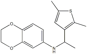 N-[1-(2,5-dimethylthiophen-3-yl)ethyl]-2,3-dihydro-1,4-benzodioxin-6-amine 구조식 이미지