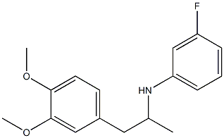 N-[1-(3,4-dimethoxyphenyl)propan-2-yl]-3-fluoroaniline 구조식 이미지