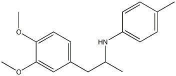 N-[1-(3,4-dimethoxyphenyl)propan-2-yl]-4-methylaniline 구조식 이미지