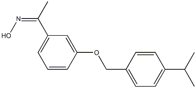 N-[1-(3-{[4-(propan-2-yl)phenyl]methoxy}phenyl)ethylidene]hydroxylamine 구조식 이미지