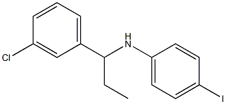 N-[1-(3-chlorophenyl)propyl]-4-iodoaniline Structure