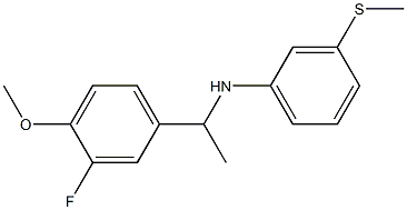 N-[1-(3-fluoro-4-methoxyphenyl)ethyl]-3-(methylsulfanyl)aniline 구조식 이미지