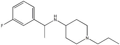 N-[1-(3-fluorophenyl)ethyl]-1-propylpiperidin-4-amine 구조식 이미지