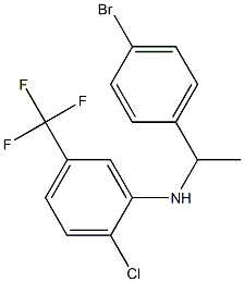 N-[1-(4-bromophenyl)ethyl]-2-chloro-5-(trifluoromethyl)aniline Structure