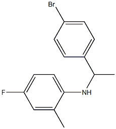 N-[1-(4-bromophenyl)ethyl]-4-fluoro-2-methylaniline 구조식 이미지