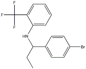 N-[1-(4-bromophenyl)propyl]-2-(trifluoromethyl)aniline 구조식 이미지