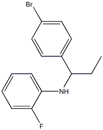 N-[1-(4-bromophenyl)propyl]-2-fluoroaniline 구조식 이미지