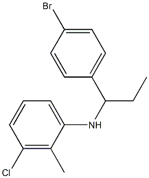N-[1-(4-bromophenyl)propyl]-3-chloro-2-methylaniline 구조식 이미지