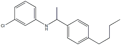 N-[1-(4-butylphenyl)ethyl]-3-chloroaniline 구조식 이미지