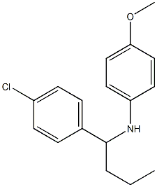 N-[1-(4-chlorophenyl)butyl]-4-methoxyaniline 구조식 이미지