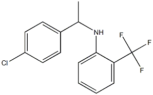 N-[1-(4-chlorophenyl)ethyl]-2-(trifluoromethyl)aniline Structure