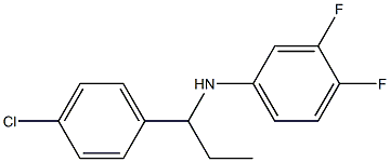 N-[1-(4-chlorophenyl)propyl]-3,4-difluoroaniline 구조식 이미지