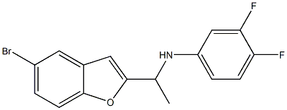 N-[1-(5-bromo-1-benzofuran-2-yl)ethyl]-3,4-difluoroaniline 구조식 이미지