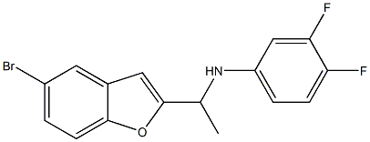 N-[1-(5-bromo-1-benzofuran-2-yl)ethyl]-3,4-difluoroaniline Structure