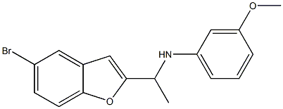 N-[1-(5-bromo-1-benzofuran-2-yl)ethyl]-3-methoxyaniline 구조식 이미지