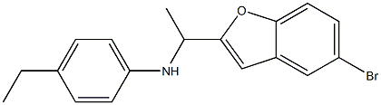 N-[1-(5-bromo-1-benzofuran-2-yl)ethyl]-4-ethylaniline 구조식 이미지