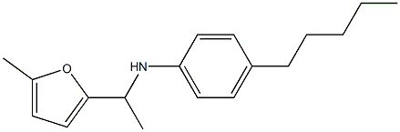 N-[1-(5-methylfuran-2-yl)ethyl]-4-pentylaniline 구조식 이미지