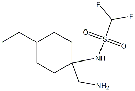 N-[1-(aminomethyl)-4-ethylcyclohexyl]difluoromethanesulfonamide 구조식 이미지