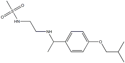 N-[2-({1-[4-(2-methylpropoxy)phenyl]ethyl}amino)ethyl]methanesulfonamide Structure
