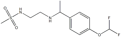 N-[2-({1-[4-(difluoromethoxy)phenyl]ethyl}amino)ethyl]methanesulfonamide 구조식 이미지