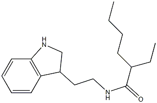 N-[2-(2,3-dihydro-1H-indol-3-yl)ethyl]-2-ethylhexanamide Structure