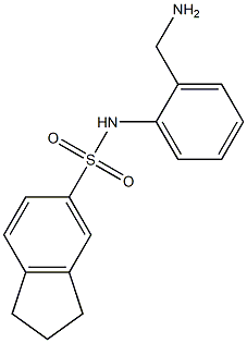 N-[2-(aminomethyl)phenyl]-2,3-dihydro-1H-indene-5-sulfonamide 구조식 이미지