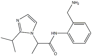 N-[2-(aminomethyl)phenyl]-2-[2-(propan-2-yl)-1H-imidazol-1-yl]propanamide Structure